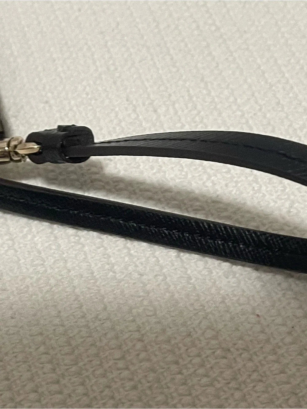 kate spade Two-Tone Tan and Black ID Card Holder with Key Ring